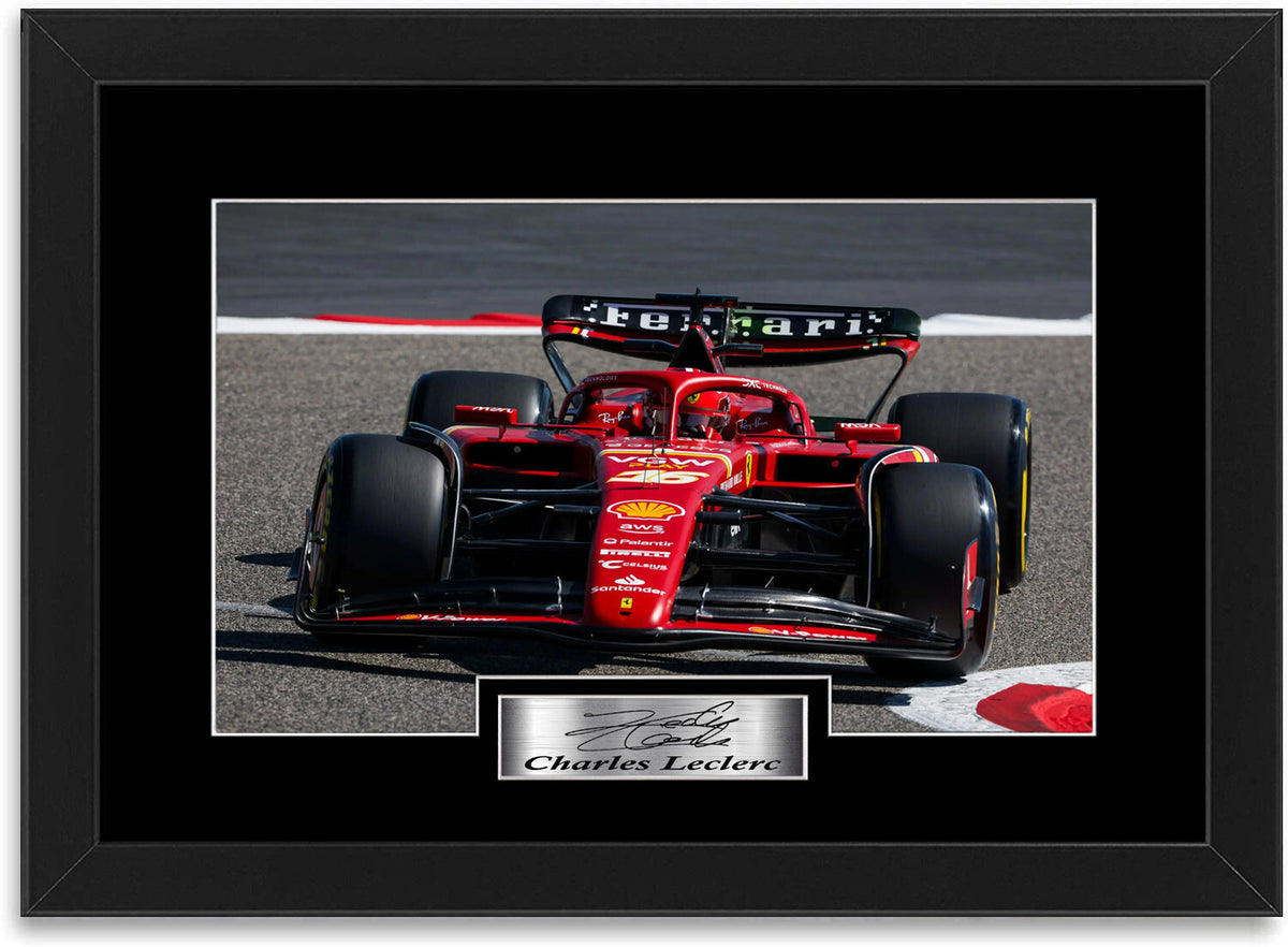 Charles Leclerc Formula 1 Driver 2024 framed print by LJW Prints