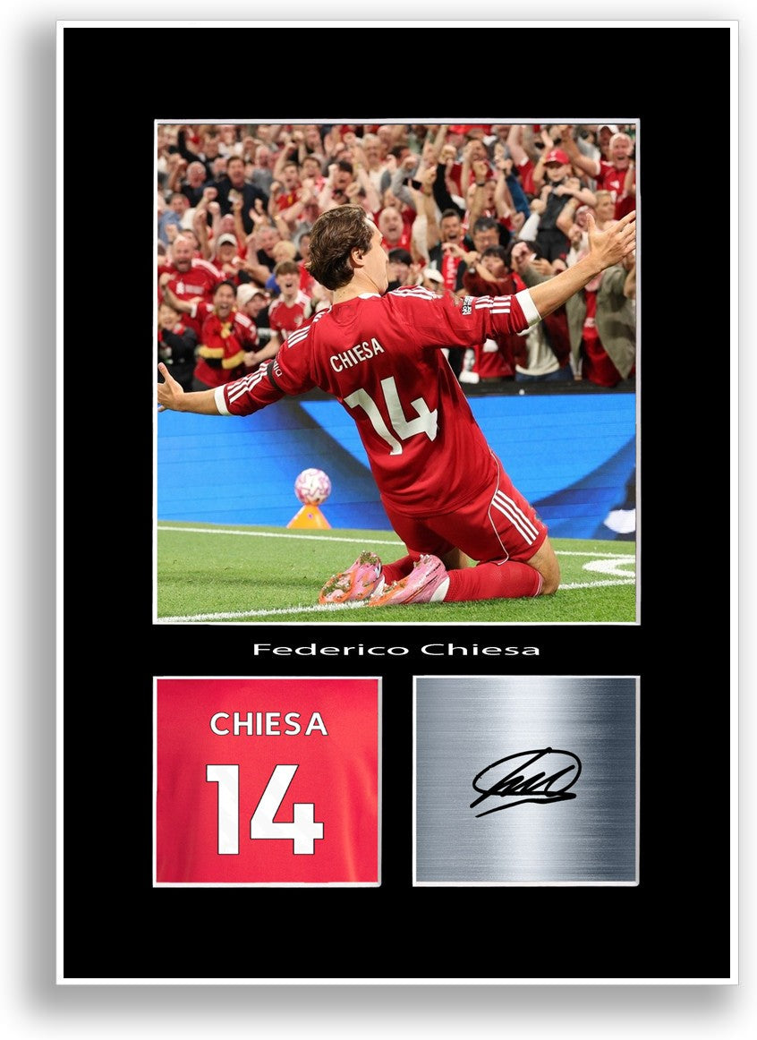 Federico Chiesa Football Player unframed poster by LJW Prints