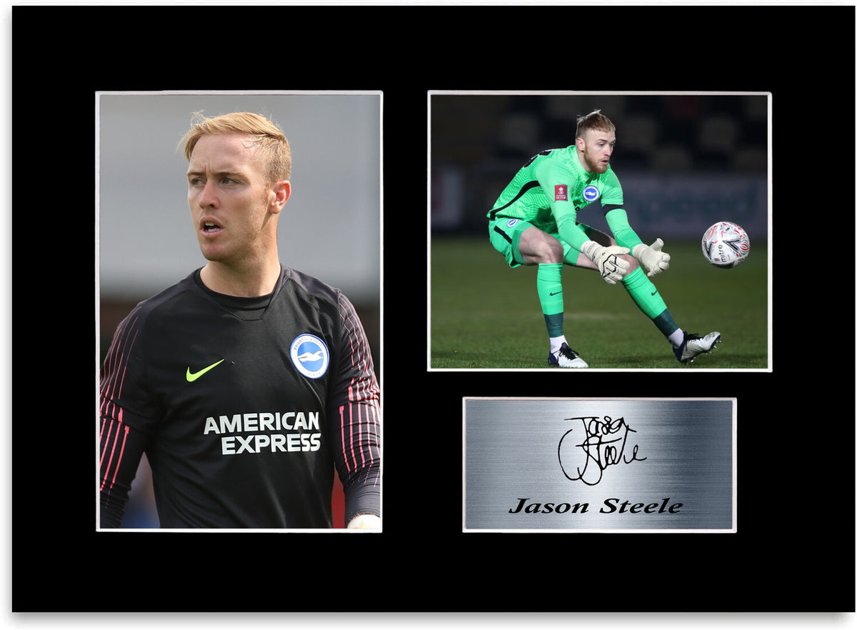 Jason Steele Brighton Player mounted display by LJW Prints