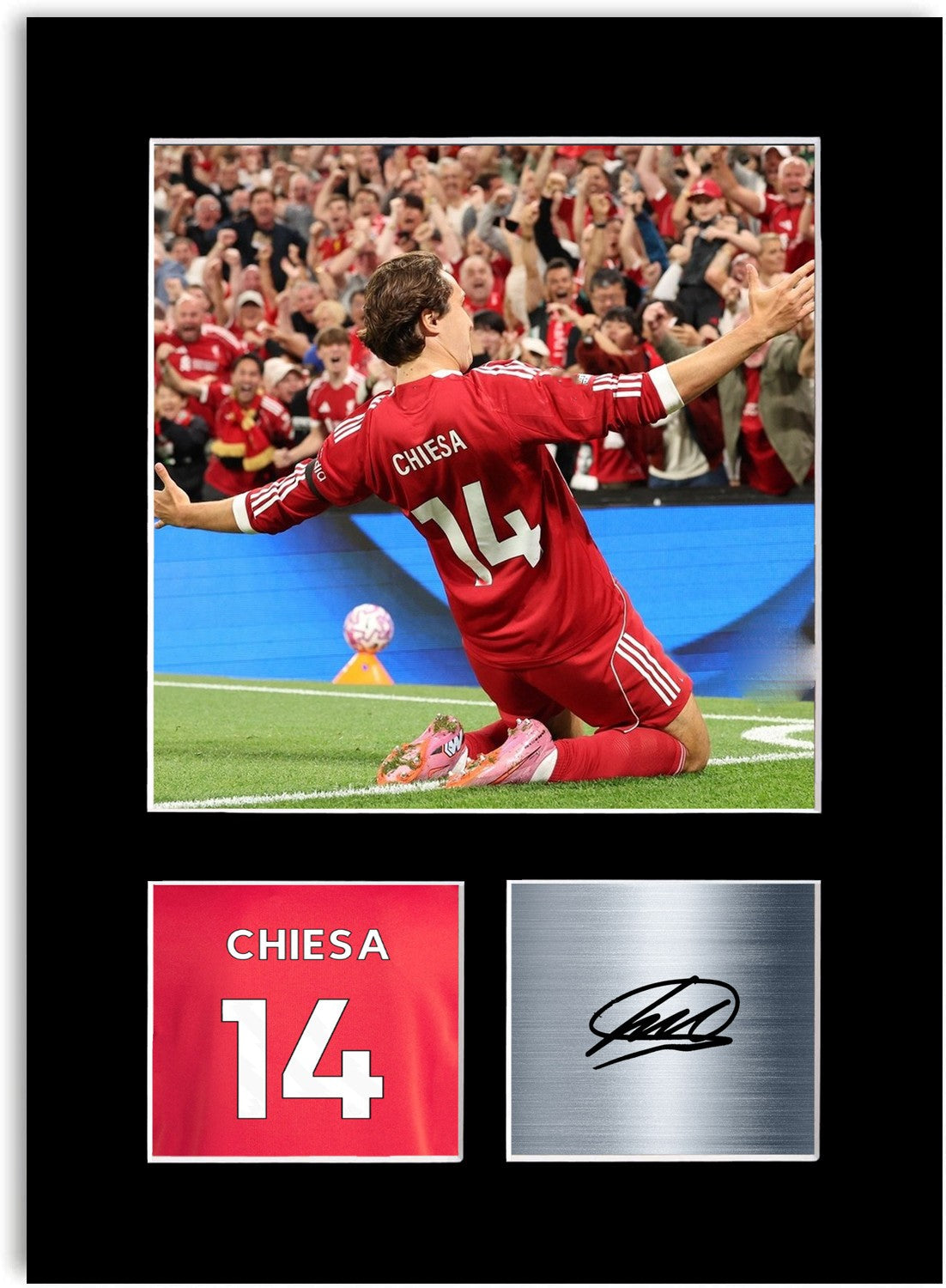 Federico Chiesa Liverpool Player Poster Signed Photo Display Mount Print A4