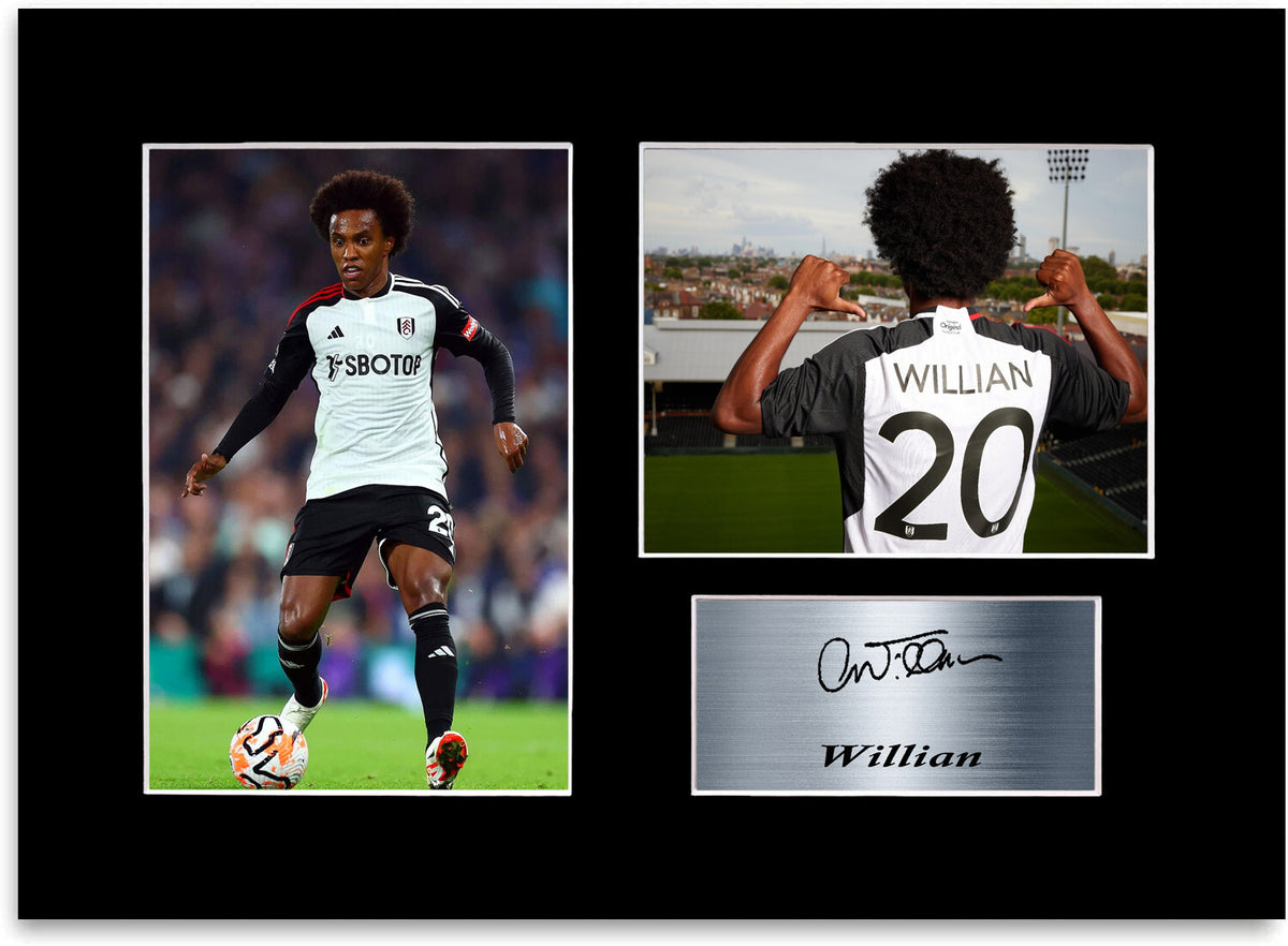 Willian Fulham Player framed print by LJW Prints