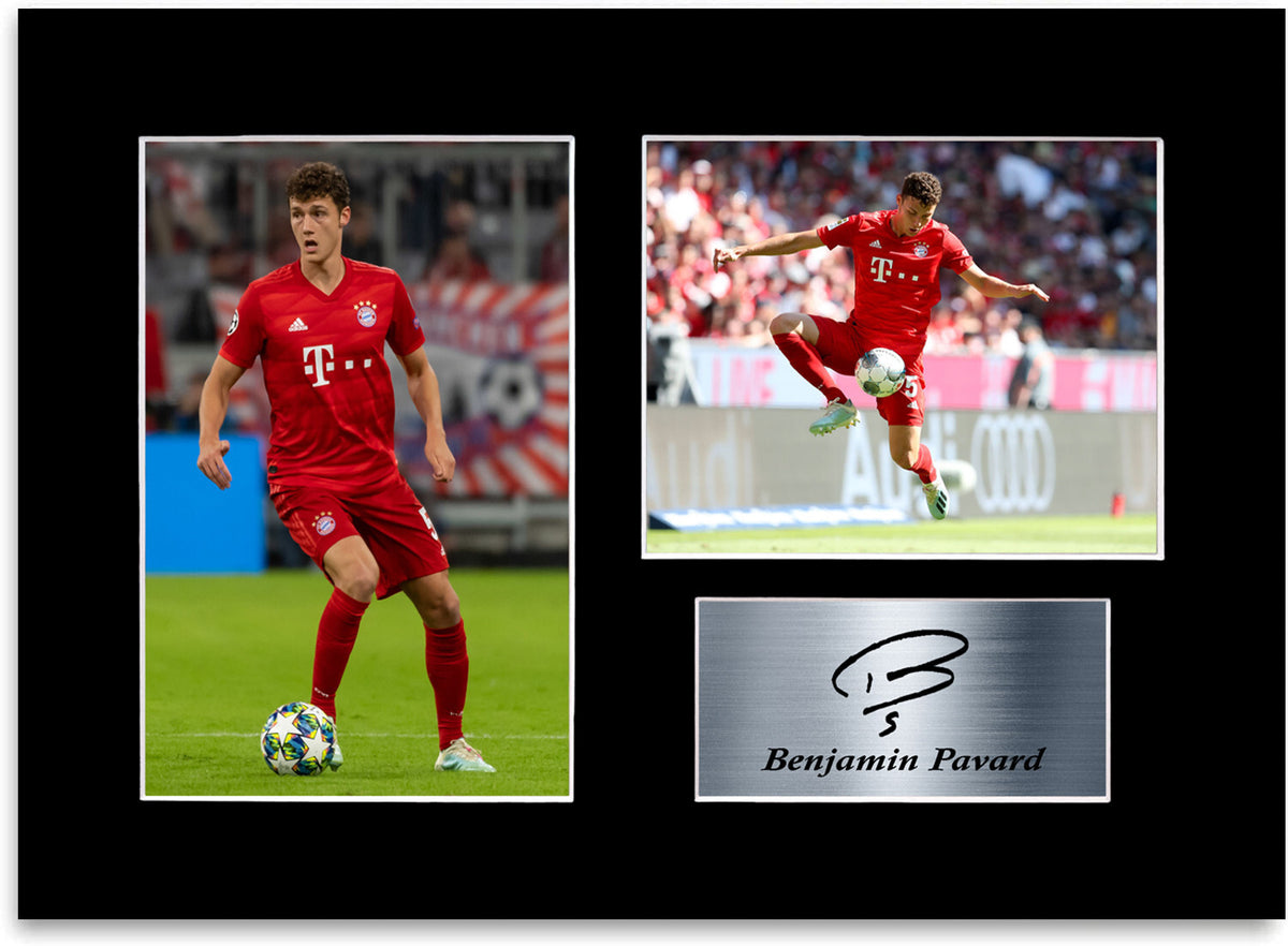 Benjamin Pavard Bayern München Player mounted display by LJW Prints