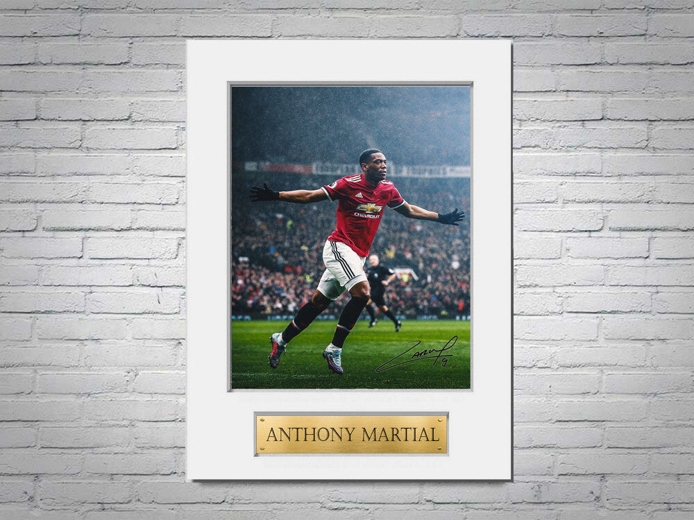 Anthony Martial Manchester United A4 Printed Signed Photo Display Mount Gift