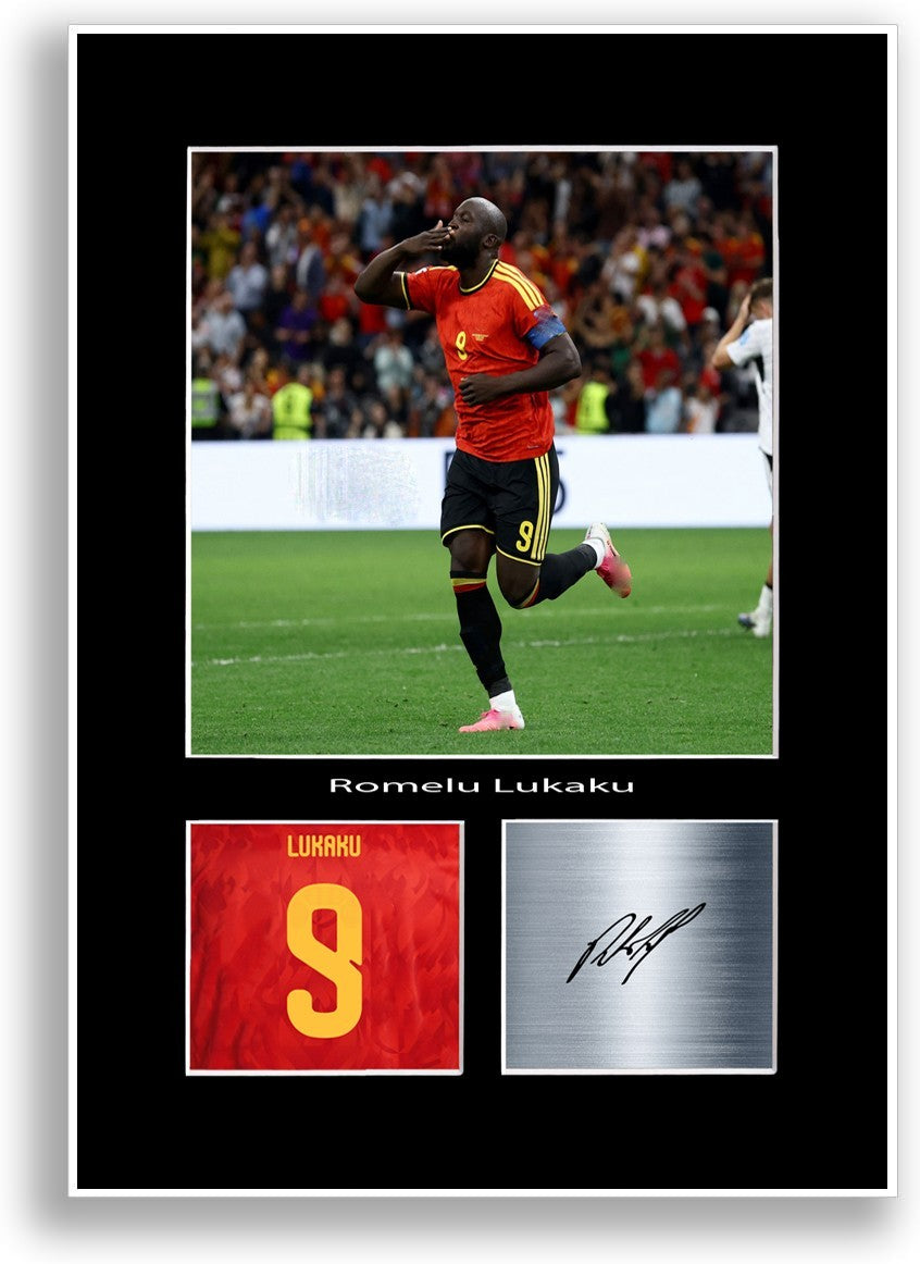 Romelu Lukaku Belgium 2026 Poster Signed Print Photo Wall Art