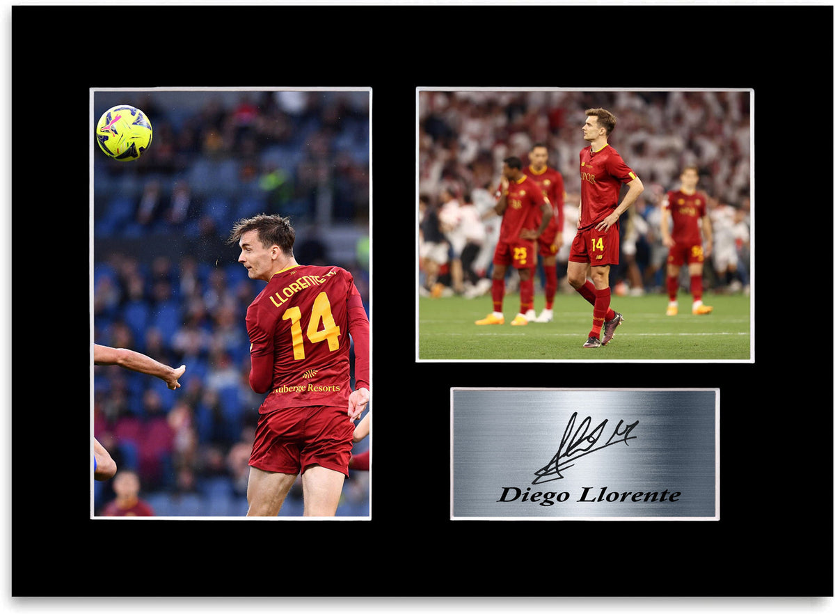 Diego Llorente Football Player Roma Printed mounted display by LJW Prints