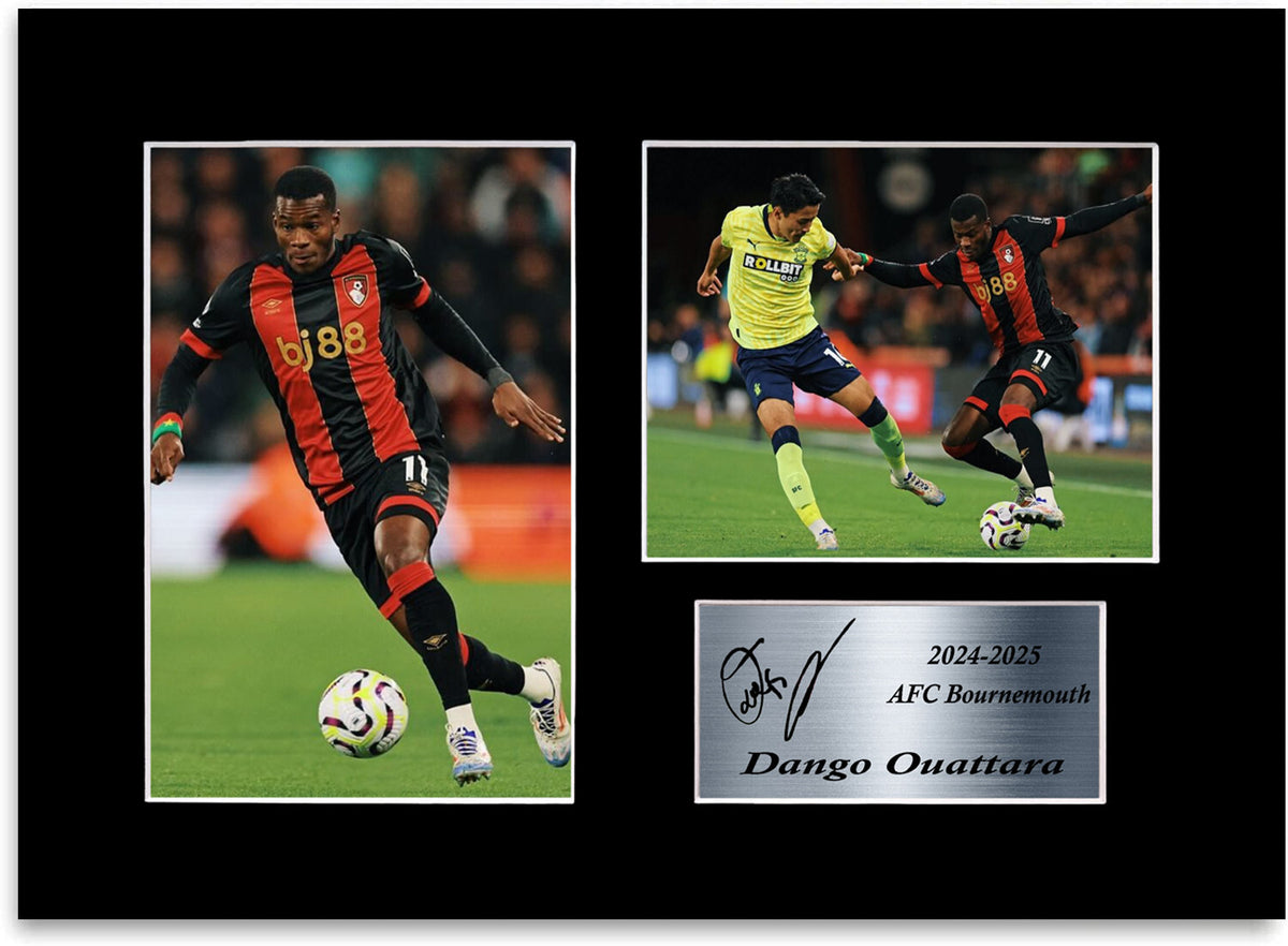 Dango Ouattara Bournemouth Player mounted display by LJW Prints