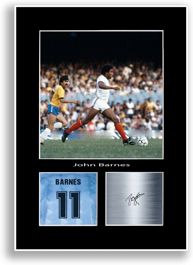 John Barnes Football Player Poster Signed Print Photo A4 Wall Art Gift Idea