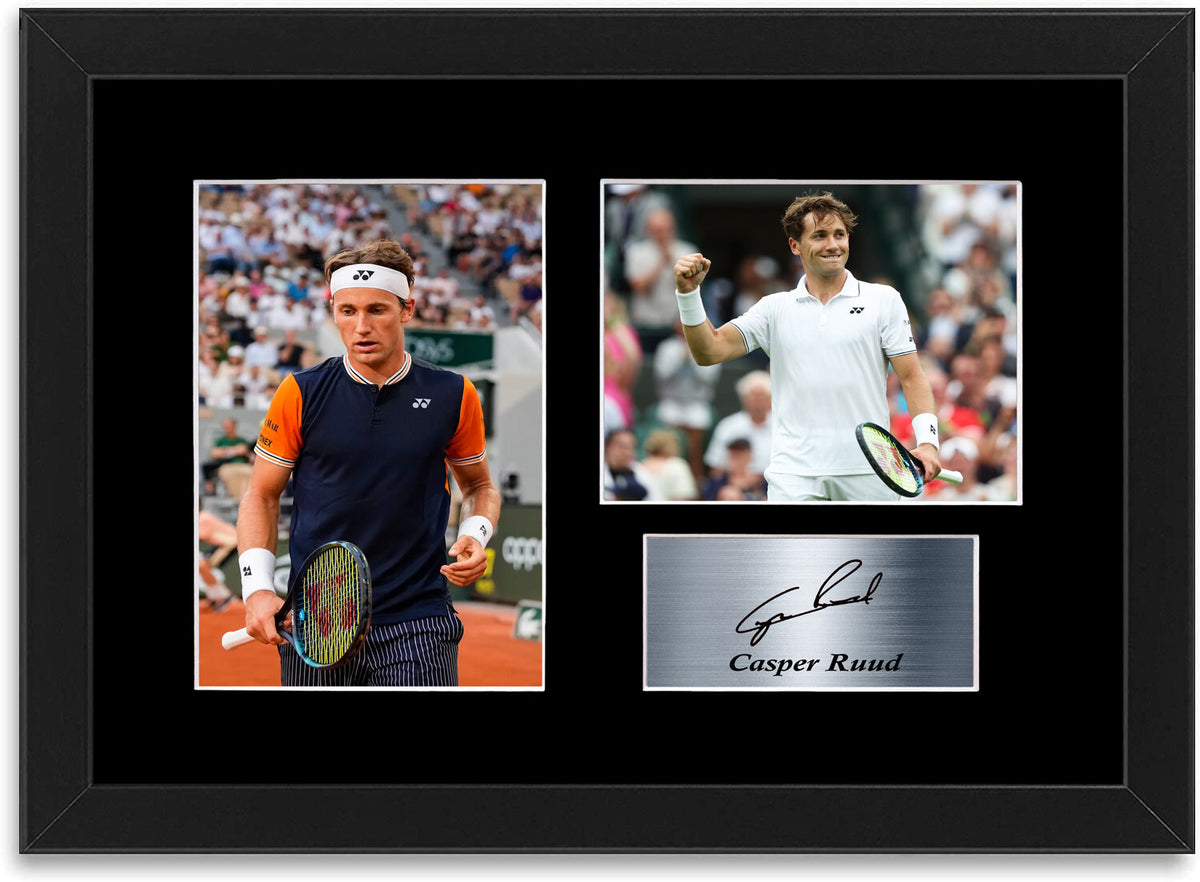 Casper Ruud Tennis Player Signed Autograph Photo Display Mount Poster A4 Framed