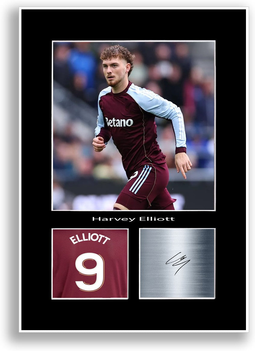 Harvey Elliott Football Player Poster Signed Print Photo A4 Wall Art Gift Idea