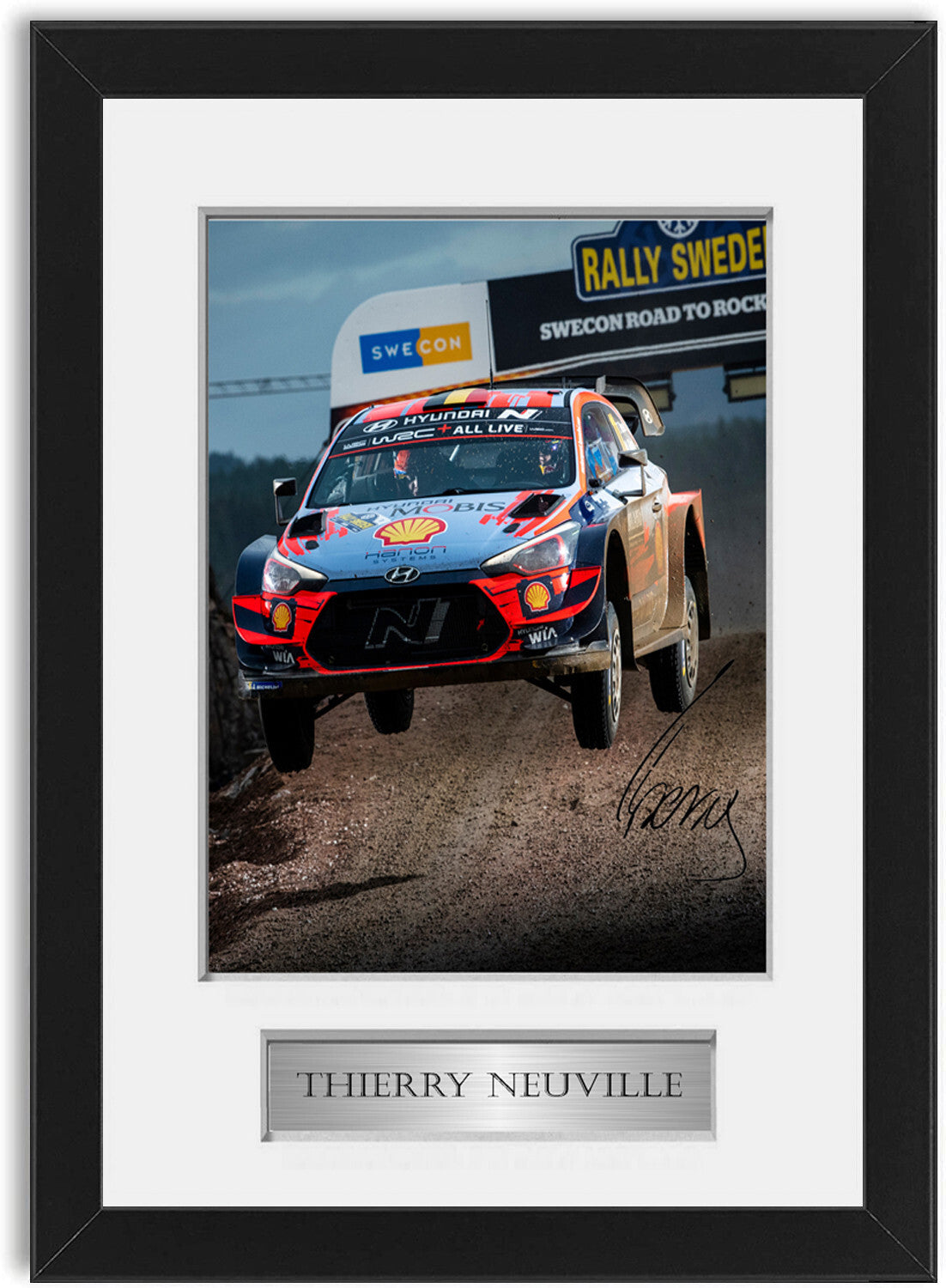 Thierry Neuville World Rally Driver Signed Photo Display Mount Poster A4 Framed