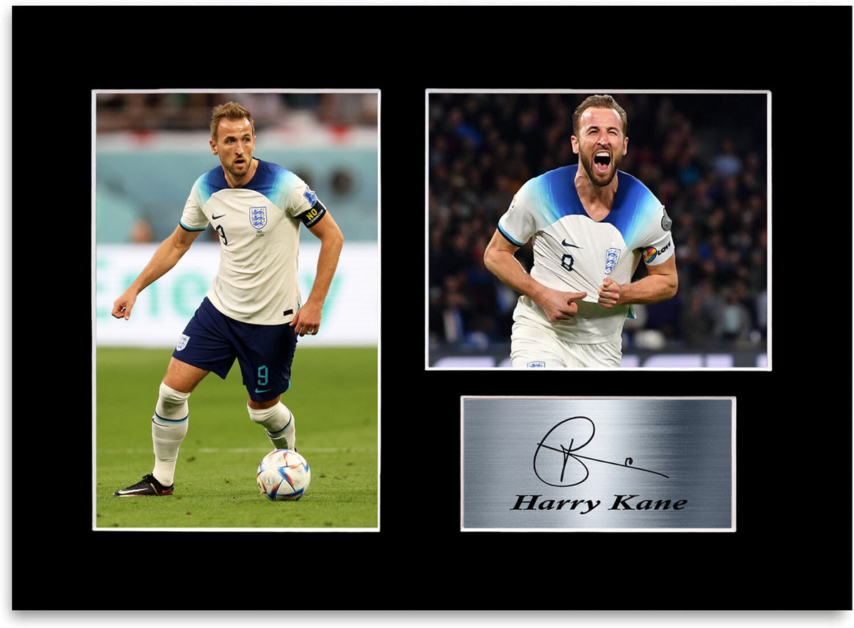 Harry Kane England Player Printed Signed Autograph Photo Display Mount Gift A4