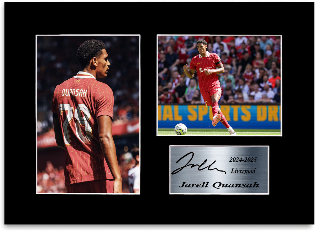 Jarell Quansah Liverpool Player mounted display by LJW Prints