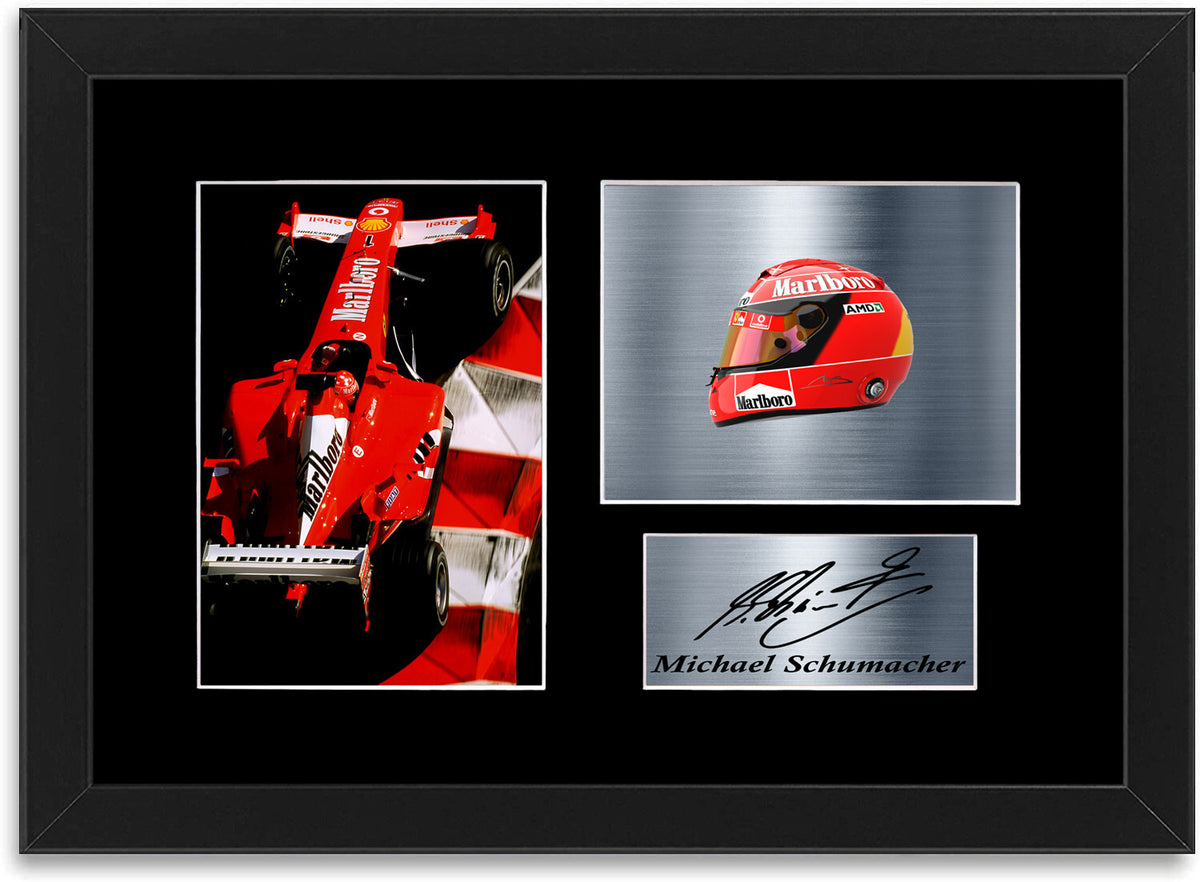 Michael Schumacher Ferrari F1 Formula 1 Champion Signed Photo Display Framed A4