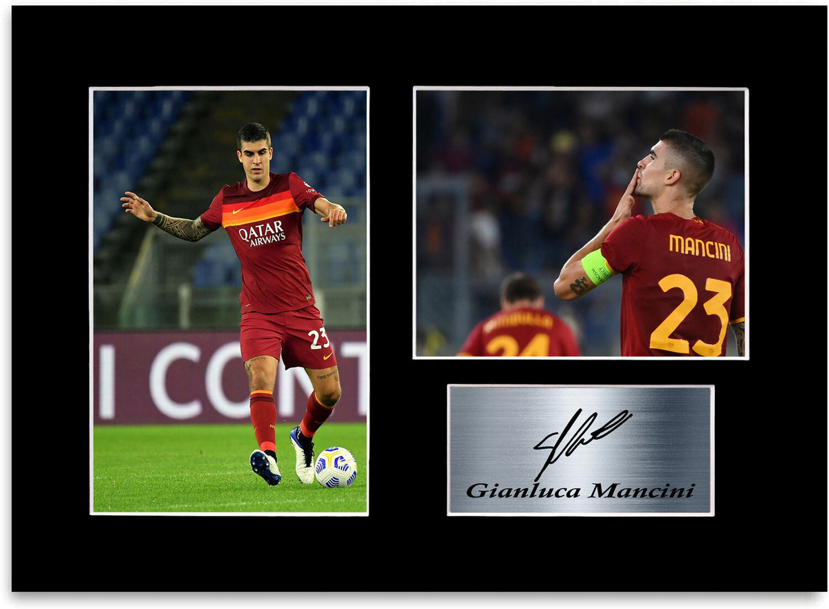 Gianluca Mancini Football Player Roma Printed mounted display by LJW Prints