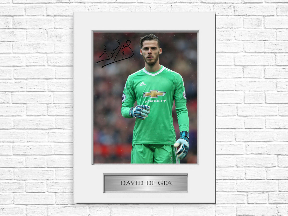 David de Gea Manchester United Player A4 Signed Photo Display Mount Gift