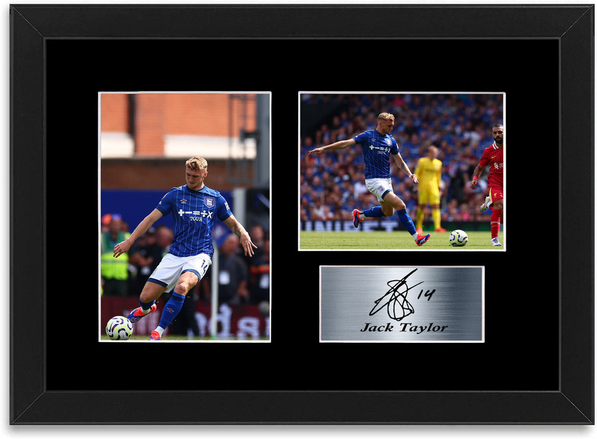 Jack Taylor Ipswich Player framed print by LJW Prints