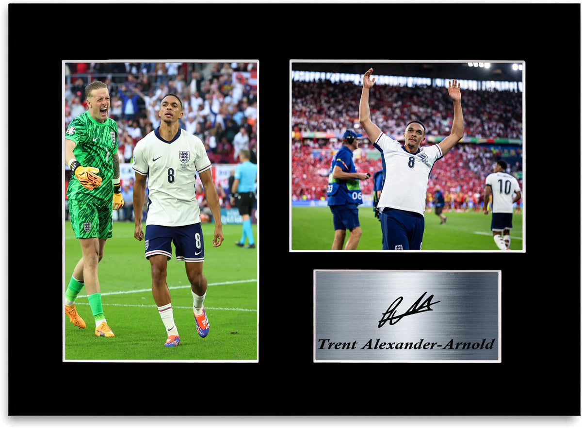 Trent Alexander England Euro 2024 Football Player mounted display by LJW Prints