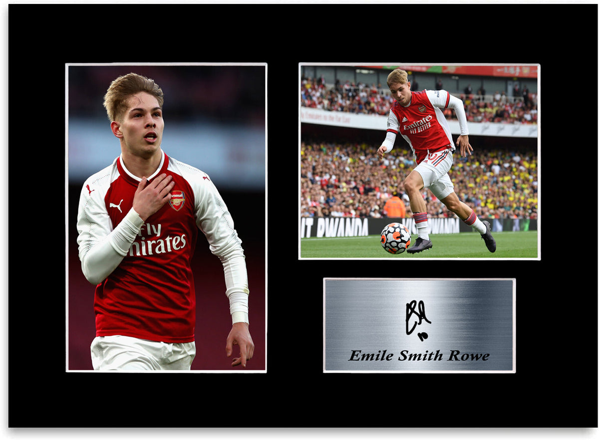 Emile Smith Rowe Arsenal Player A4 Printed Signed Photo Display Mount Gift