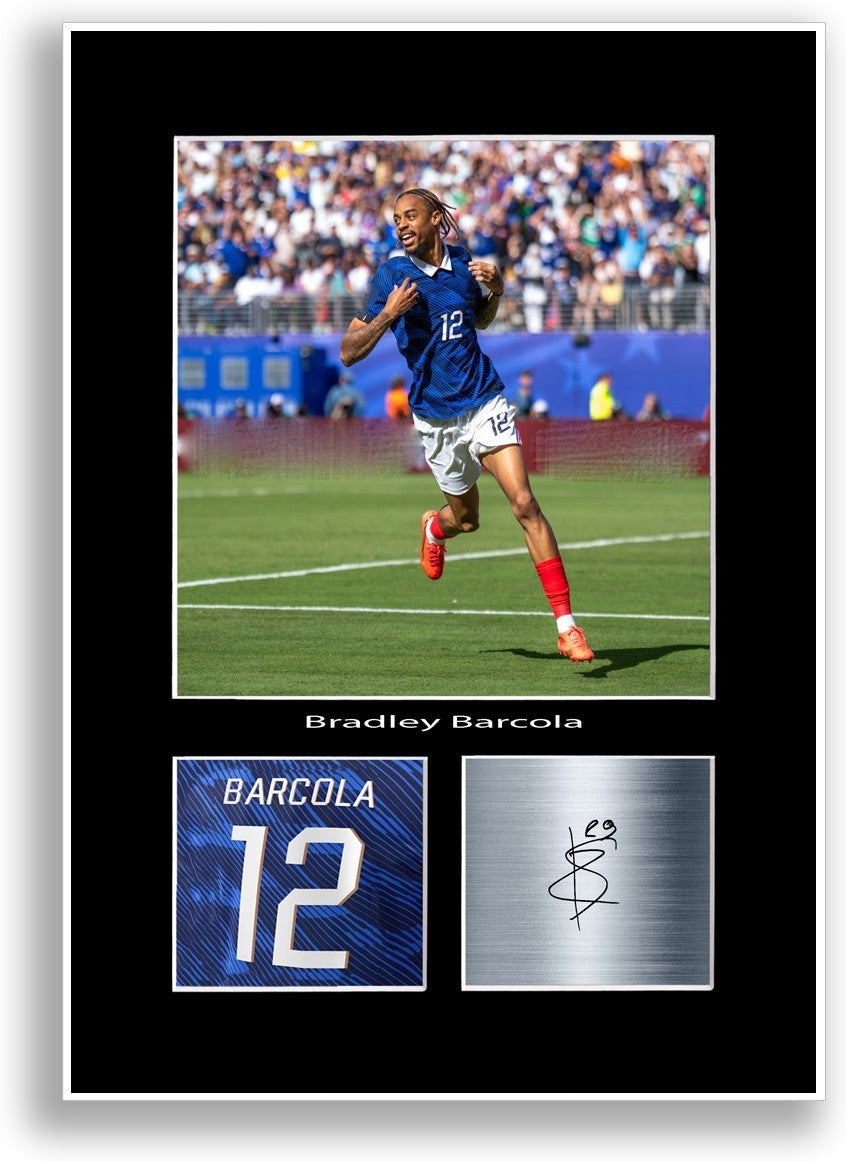 Bradley Barcola France 2026 Football Poster Signed Print Photo Wall Art Gift