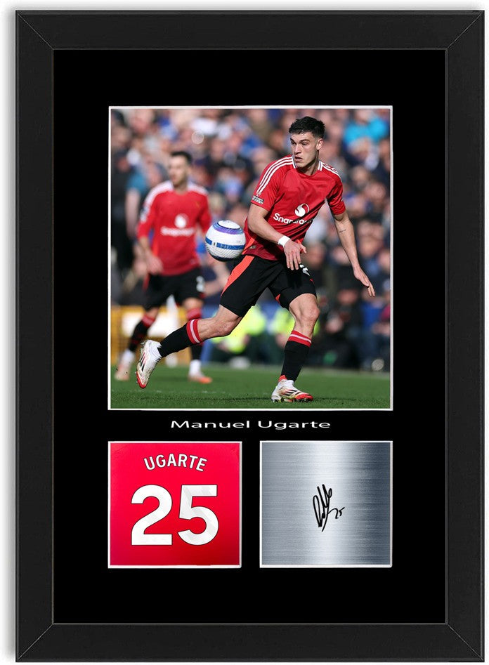 Manuel Ugarte Football Player Poster Signed Print Photo A4 Wall Art Framed