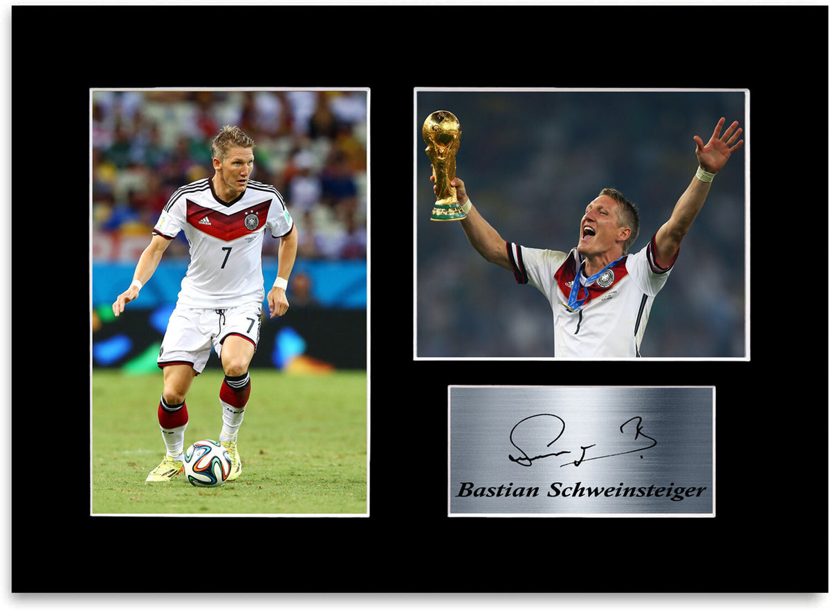 Bastian Schweinsteiger Germany Football A4 Signed Photo Display Mount Gift