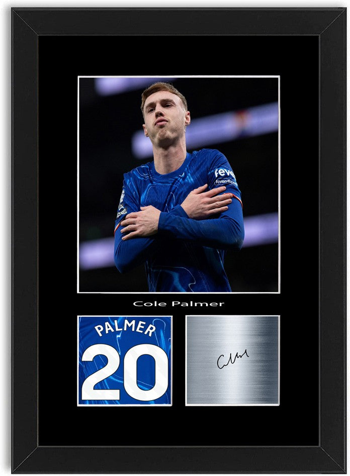 Cole Palmer Football Player Poster Signed Print Photo A4 Wall Art Framed