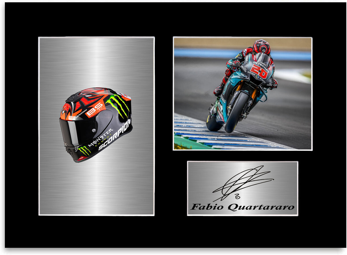 Fabio Quartararo MotoGP Champion A4 Signed Autograph Photo Display Mount Gift