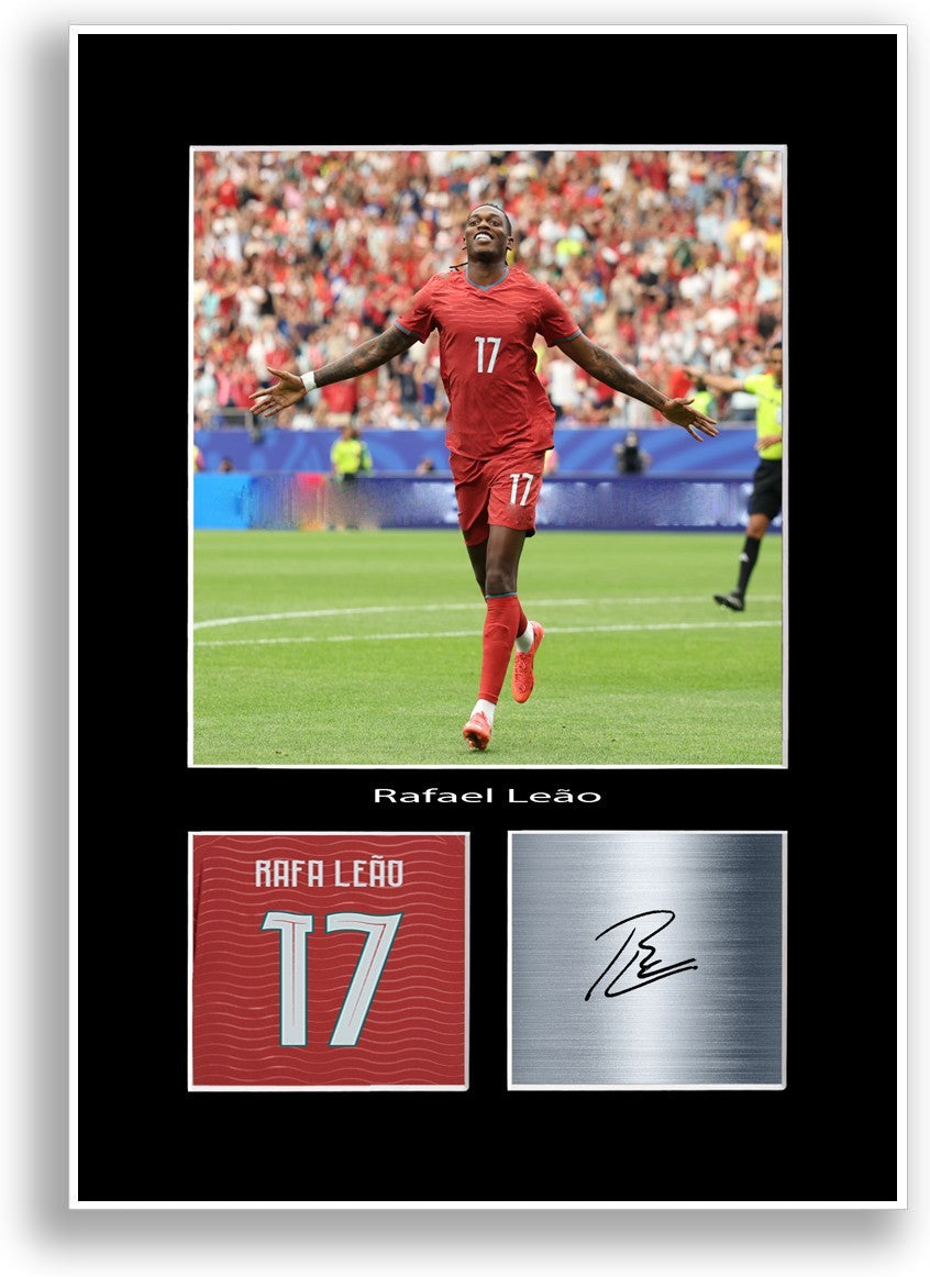 Rafael Leao Football Portugal 2026 Poster Signed Print Photo Wall Art