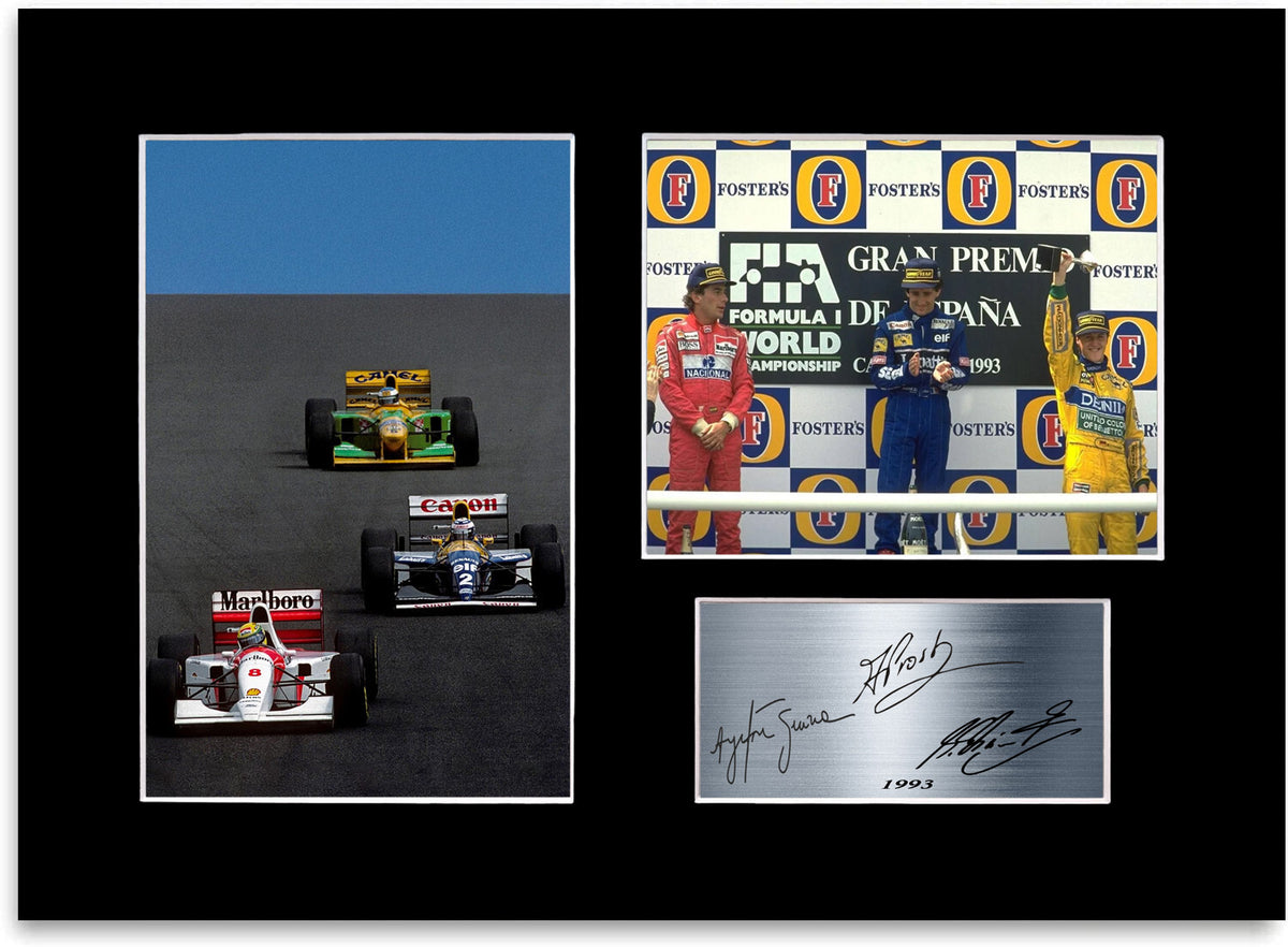 Senna Prost Schumacher For F1 Fans mounted display by LJW Prints