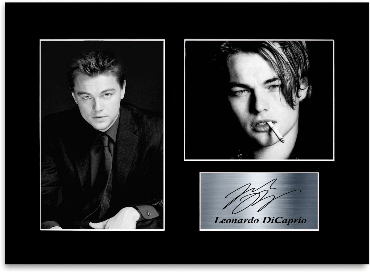 Leonardo DiCaprio Printed Signed Autograph Photo Display Mount Gift Poster A4