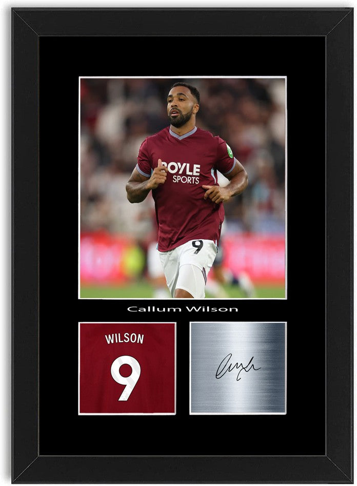 Callum Wilson Football Player Poster Signed Print Photo A4 Wall Art Framed