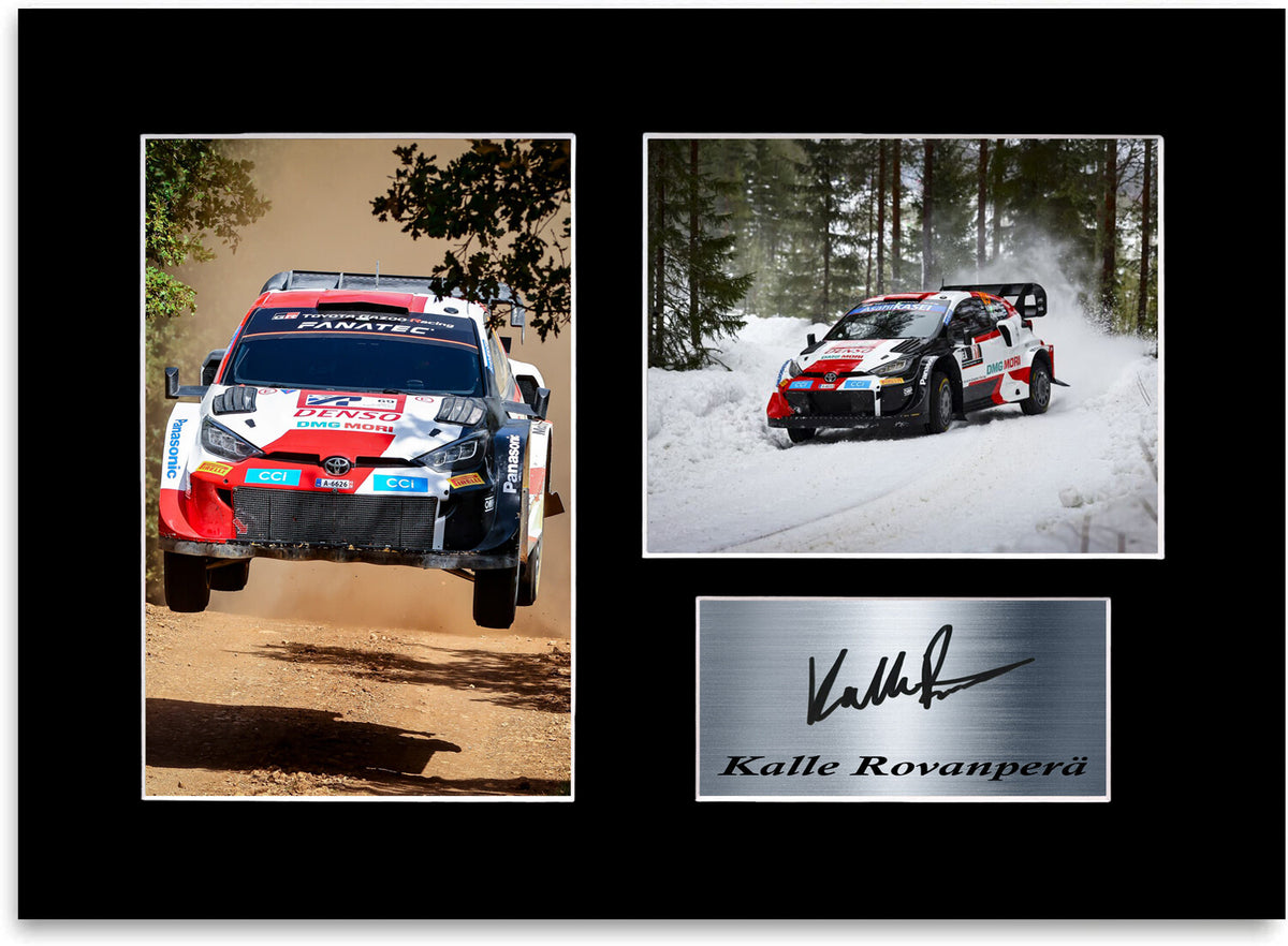 Kalle Rovanpera World Rally Champion 2022 WRC Signed Photo Display Mount A4