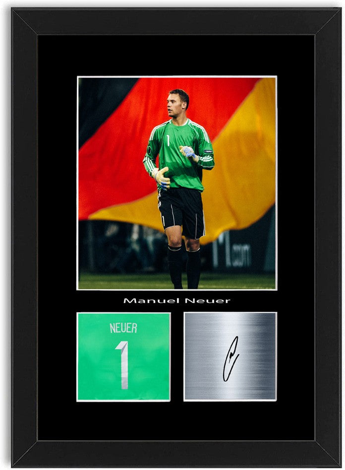 Manuel Neuer Germany Football Player Poster Signed Print Photo Wall Art Framed