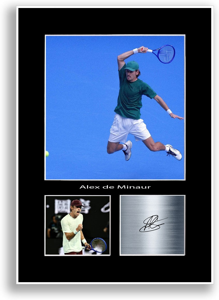 Alex de Minaur Tennis Player Print Signed Photo Poster Print Wall Art Gift Idea