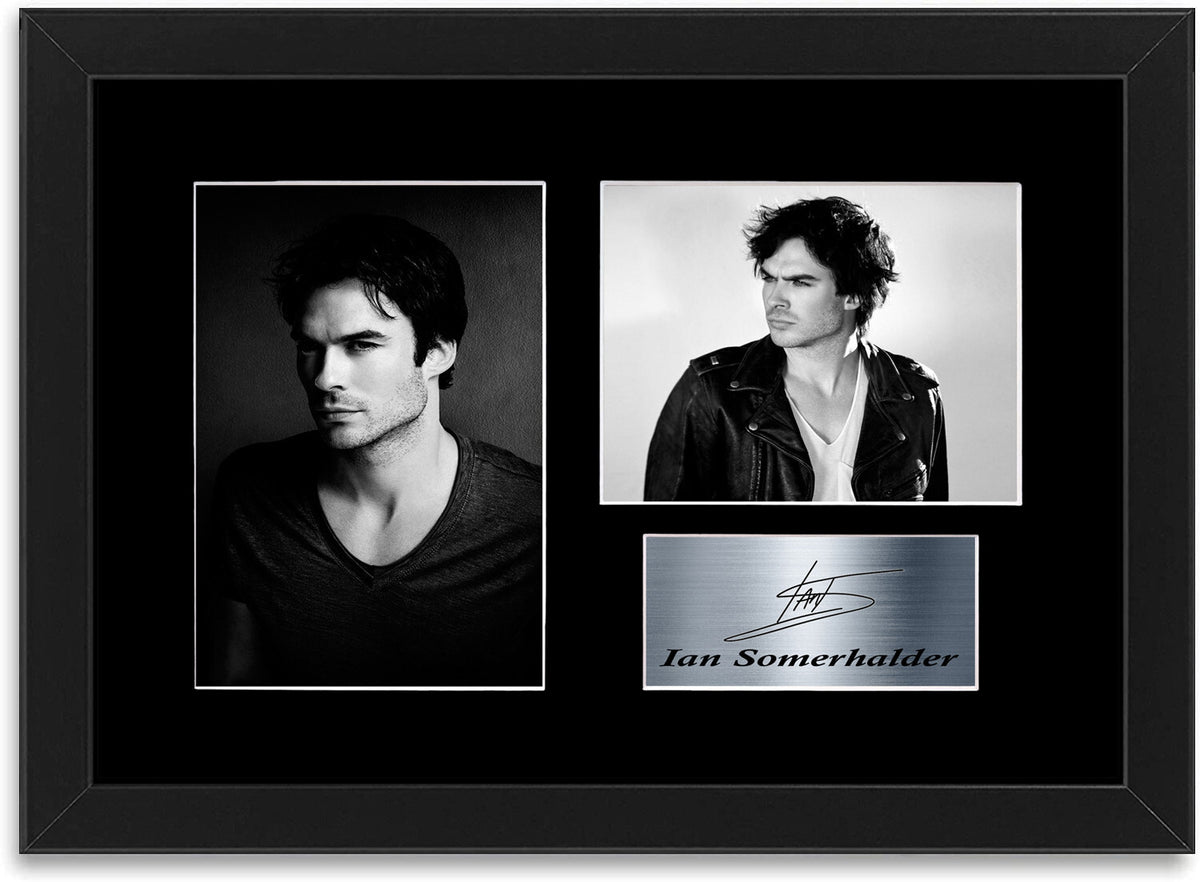 Ian Somerhalder Printed Signed Autograph Photo Display Mount Poster A4 Framed