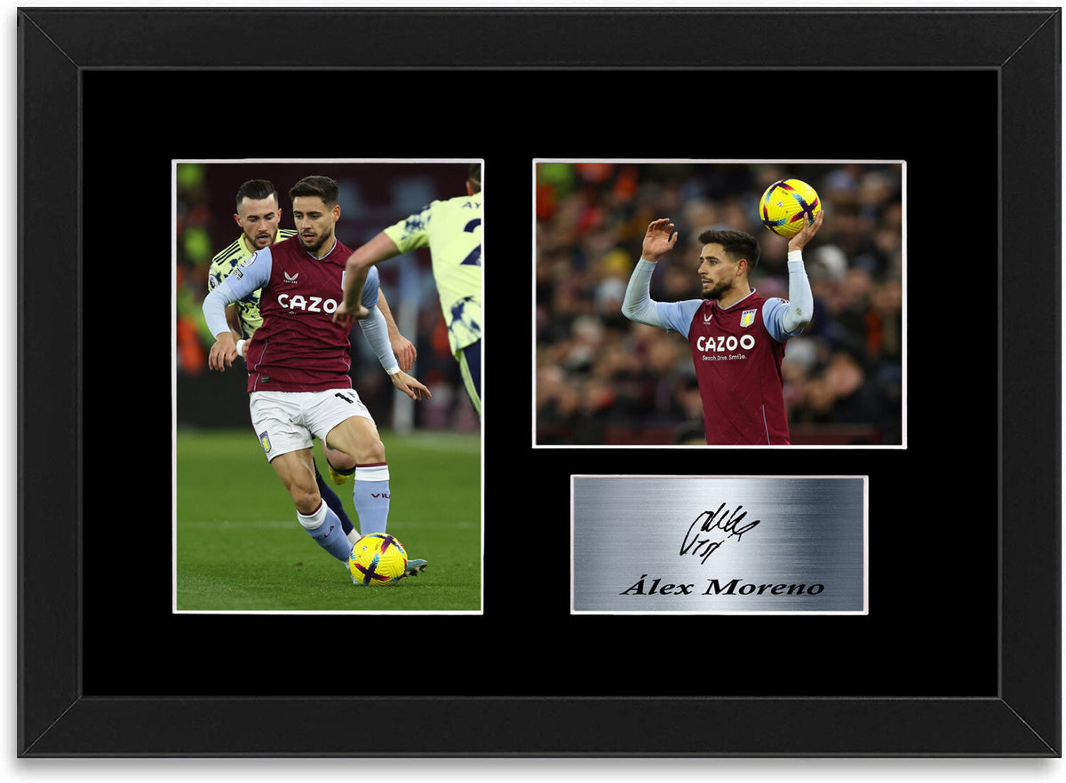 Alex Moreno Aston Villa Player framed print by LJW Prints