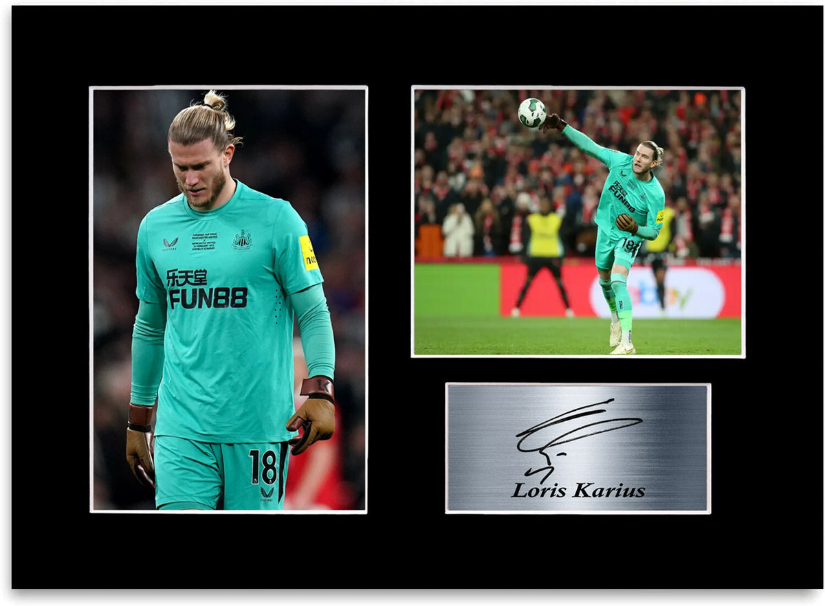 Loris Karius Newcastle Player Printed Signed Photo Display Mount A4 Poster