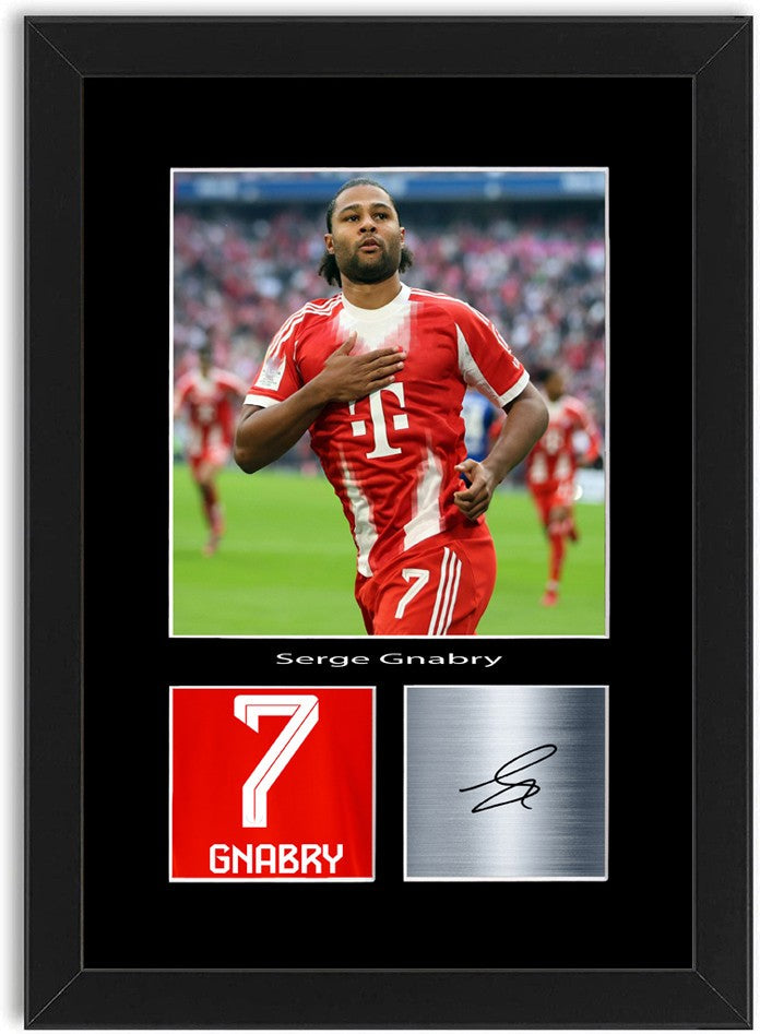 Serge Gnabry Football Player framed print by LJW Prints