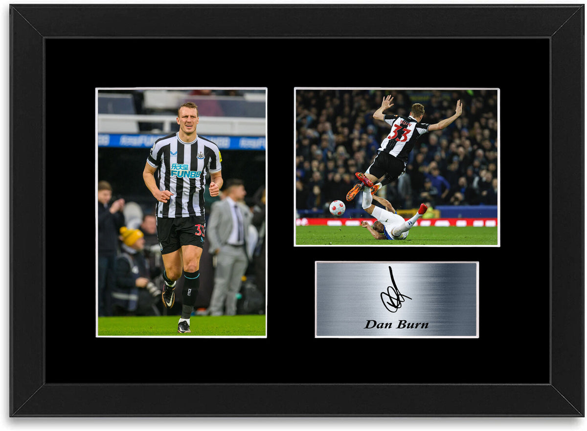 Dan Burn Newcastle Poster Printed Signed Autograph Photo Display Mount A4