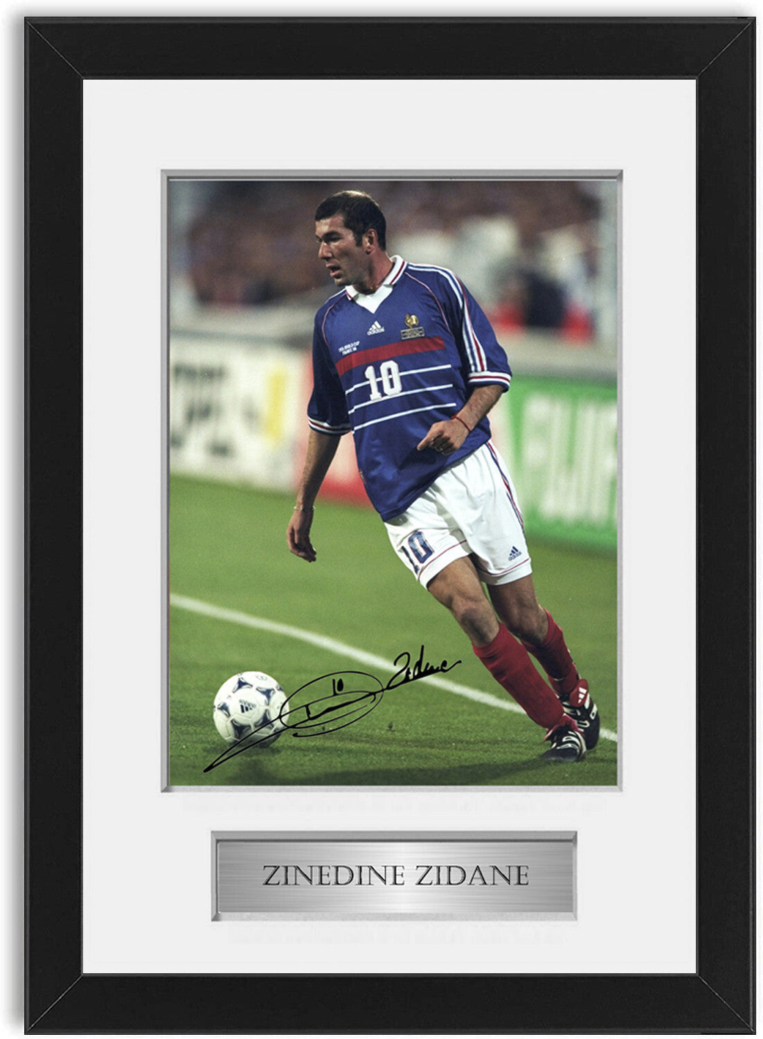 Zinedine Zidane France Football Player A4 Signed Photo Display Mount Gift Framed