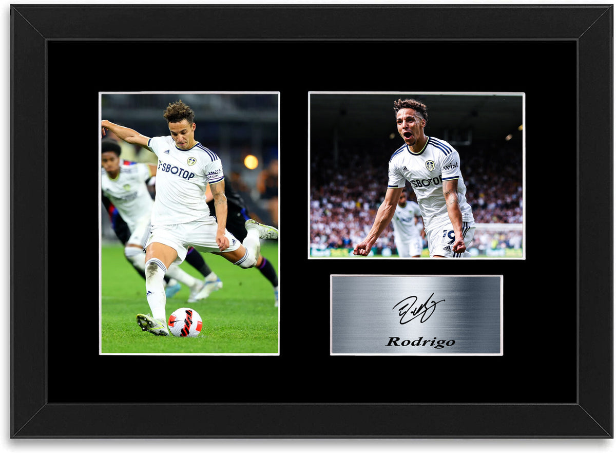 Rodrigo Leeds United Player framed print by LJW Prints