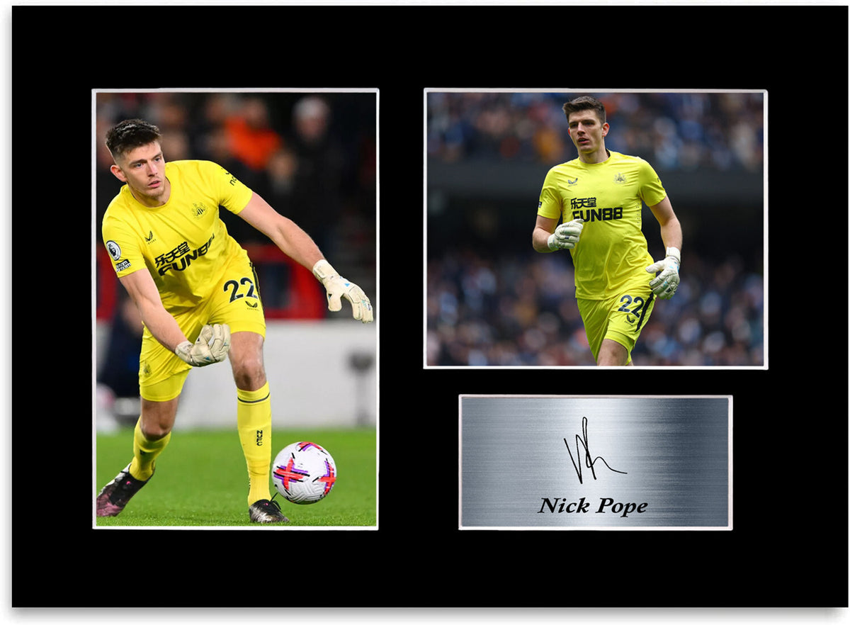 Nick Pope Newcastle Player Printed Signed Photo Display Mount Gift A4 Poster