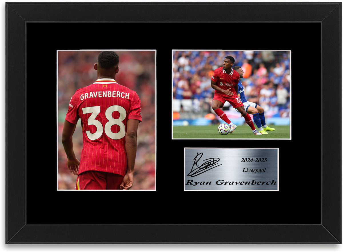 Ryan Gravenberch Liverpool Player framed print by LJW Prints