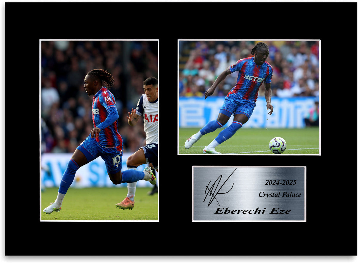 Eberechi Eze Crystal Palace Player mounted display by LJW Prints