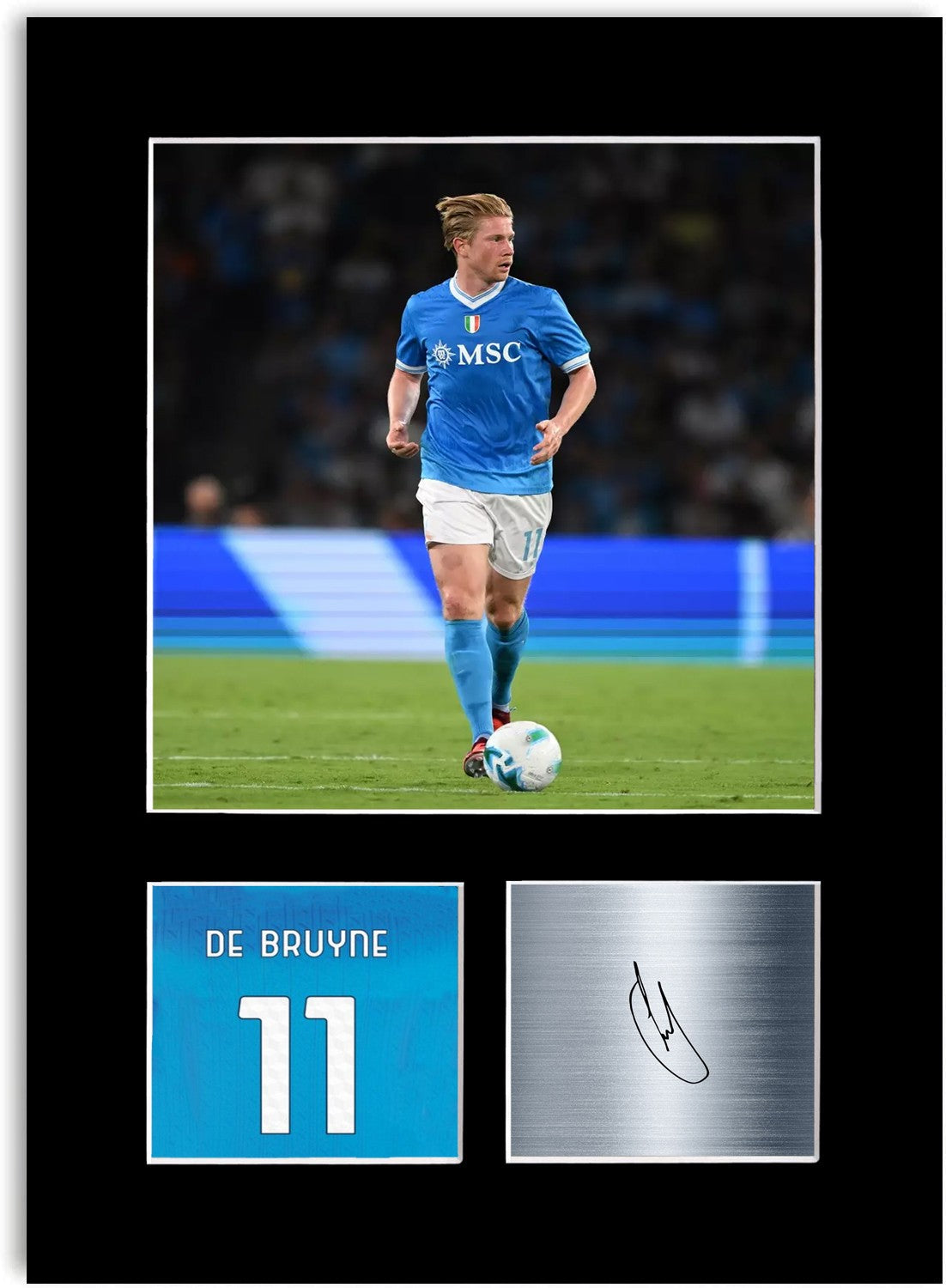 Kevin De Bruyne Football Player Poster Signed Photo Display Mount Print A4 Gift