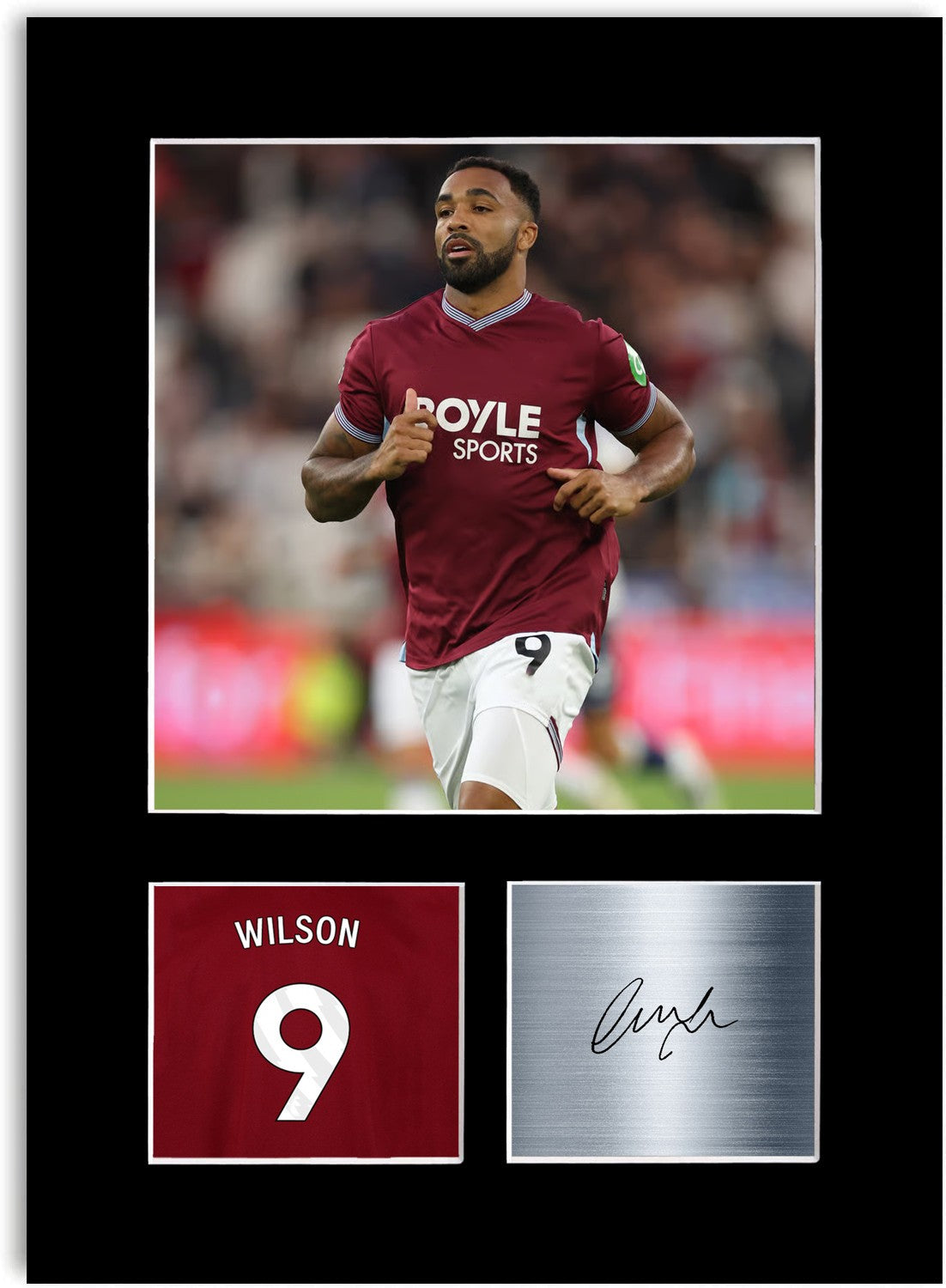 Callum Wilson Football Player mounted display by LJW Prints