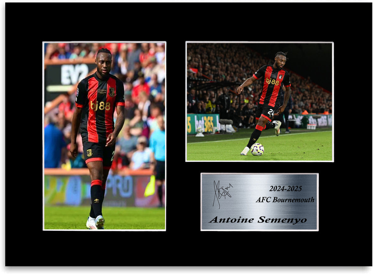Antoine Semenyo Bournemouth Player mounted display by LJW Prints