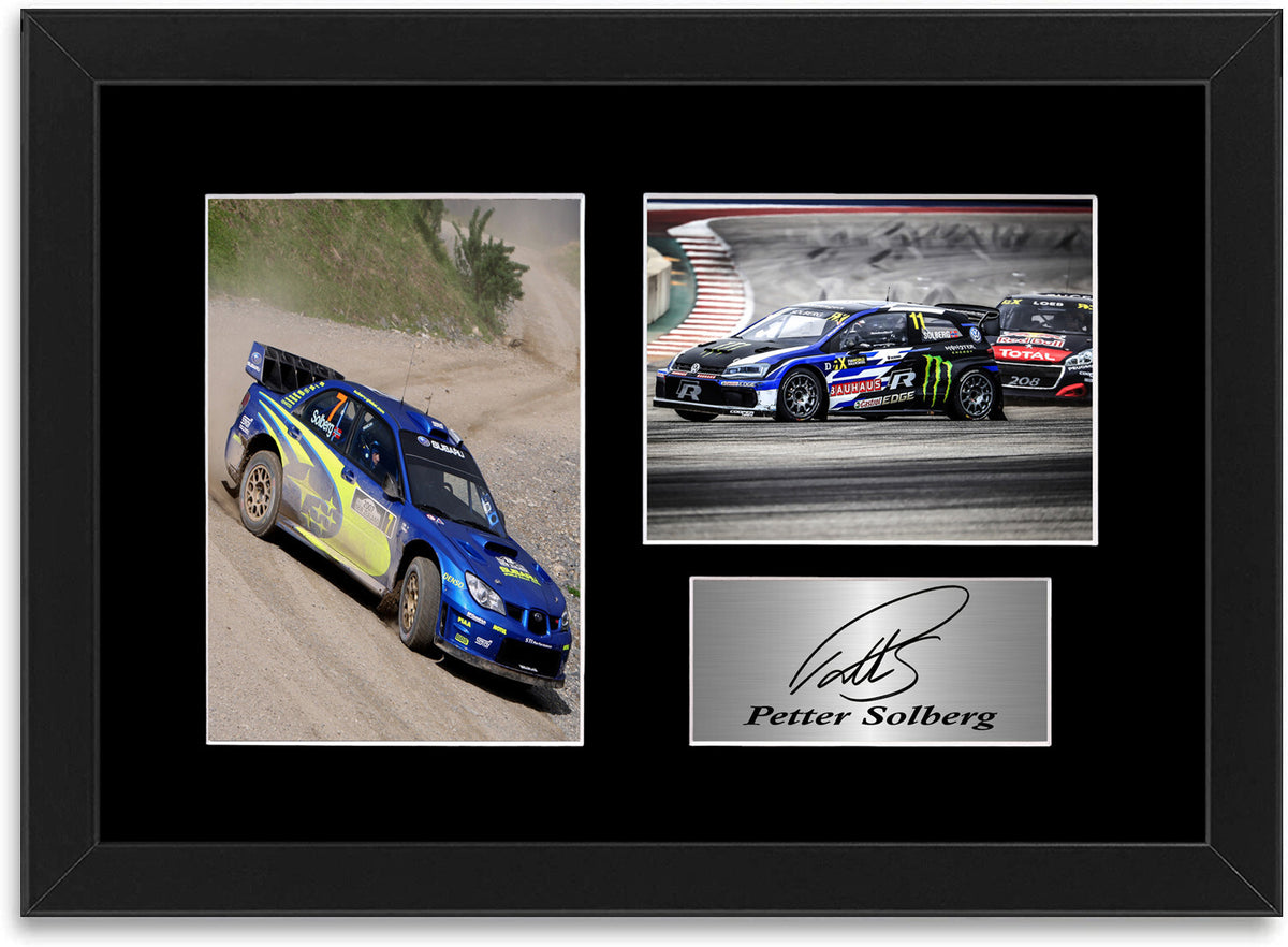 Petter Solberg World Rally Champion 2003 WRC Signed Photo Display Framed A4