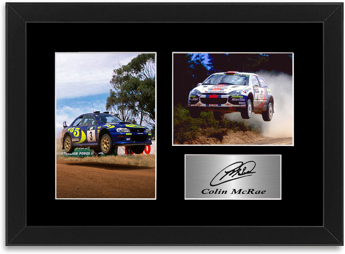Colin McRae 1995 WRC World Rally Champion Signed Photo Display Mount A4 Framed