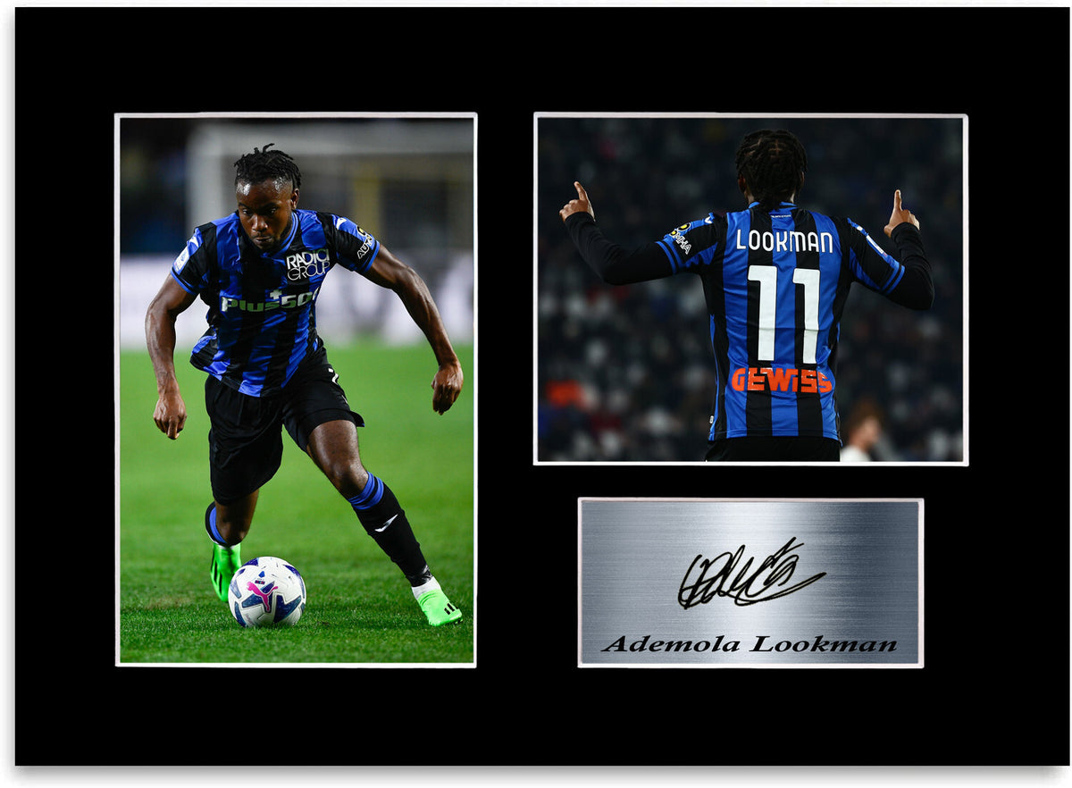 Ademola Lookman Football Player mounted display by LJW Prints